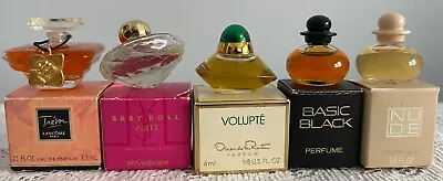 Vintage Collectible Lot Of 5 Miniature Perfume/Eau De Toilette With Boxes  • $56