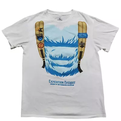 Disney Shirt Large White Blue Expedition Everest Animal Kingdom Yeti • $19.90