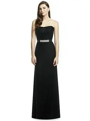 Dessy 2998....Full Length Strapless Velvet Dress...Black...Assorted Sizes • $59