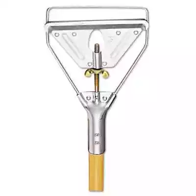 Boardwalk 63 In. Natural Wooden Mop Handle And Screw Clamp Metal Head • $15.41