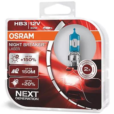 Osram Night Breaker Laser Halogen Headlight Lamp Bulbs • $23.60