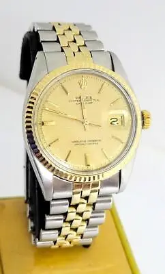 Vintage S/Steel & 18k ROLEX DATEJUST Automatic Watch C.1968 Ref.1601* EXLNT • $5195