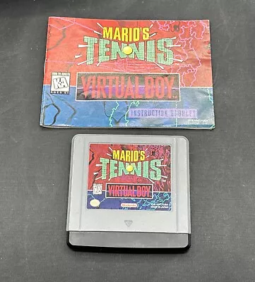 Mario's Tennis With Manual (Virtual Boy) • $46.74