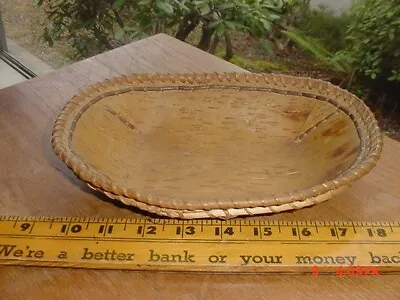 Vintage Athapaskan Indian Birchbark Basket Tray Alaska • $29.95