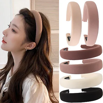 $13.49 • Buy Women Wide Head Hoop Satin Sponge Headband Hairband Hair Accessories Headwear AU