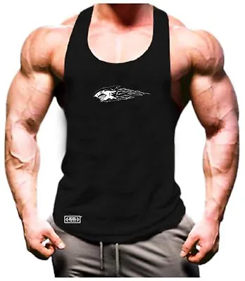 £6.99 • Buy Shark Vest Gym Clothing Bodybuilding Training Workout Exercise MMA MMA Tank Top