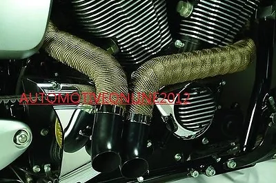 TOG 1400 DEGREE TITANIUM EXHAUST WRAP 1  X 4.5M For YAMAHA XJR1300 V-STAR XJ6N • $27.61