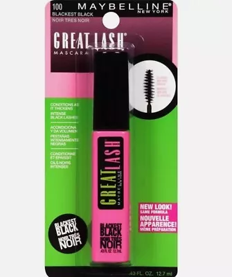 Maybelline Great Lash Washable Mascara Conditions Thickens 100 Blackest Black  • $8.99