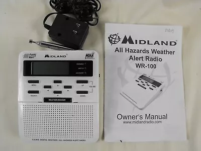 Midland WR-100 All Hazards NOAA Weather Alert Radio - NICE WORKING CONDITION • $8.99