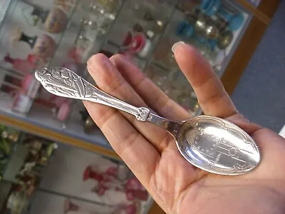 Antique 830 Silver Baby Birth Storck Spoon Norway Maker Marks Magnus Aase N100 • $24.99