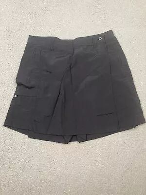 Vintage Sportif USA Wrap Skirt Womens 6 Black Nylon Skort Golf Tennis Activewear • $19.95