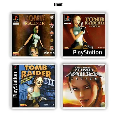 Tomb Raider 4 Set Plastic Coaster Pack Lara Croft PlayStation Style Double Side • £11.95