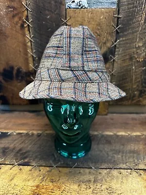 Vintage Knox New York Wool Fedora Hat Cap Mens 8 Multicolor Plaid Pattern  • $38.25