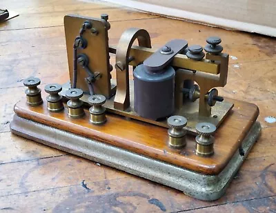 Antique J.h. Bunnell & Co. Telegraph Device Key Sounder Thomas Edison Marconi... • $84