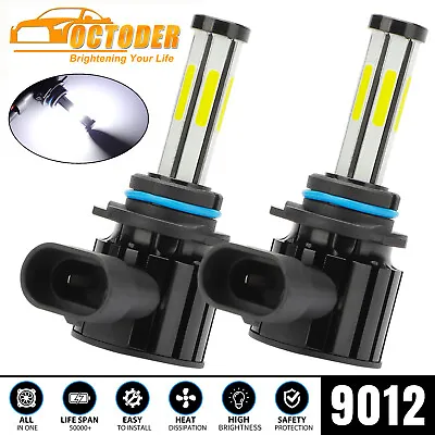 2x 6-sides 9012 HIR2 LED Headlight Bulb Conversion Kit High Low Beam 6500K White • $19.48