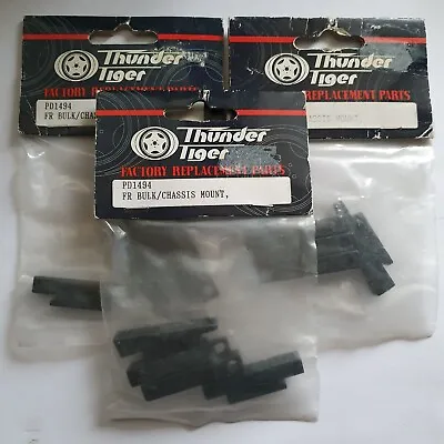 £10 • Buy 3 X Packs Thunder Tiger PD1494 Front Bulk Chassis Mount MTA4 - Vintage Rc Spares