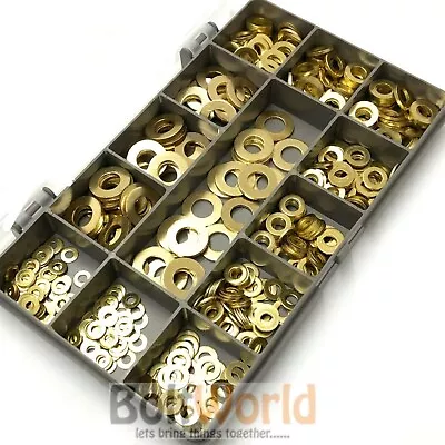 £18.12 • Buy 465 Assorted Piece Solid Brass Metric Flat Form A Washers M3 M4 M5 M6 M8 Kit