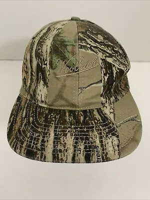 VINTAGE Woolrich Embroidered Wool Snapback Hat Cap Camouflage Hunting Camo USA • $27.77