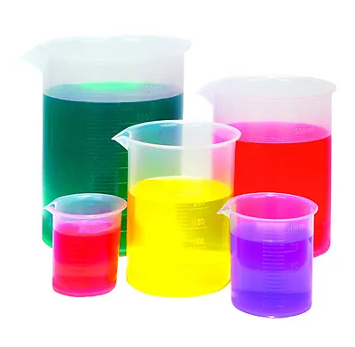 Karter Scientific Graduated Plastic Beaker Set 50 100 250 500 1000 Ml • $5.99