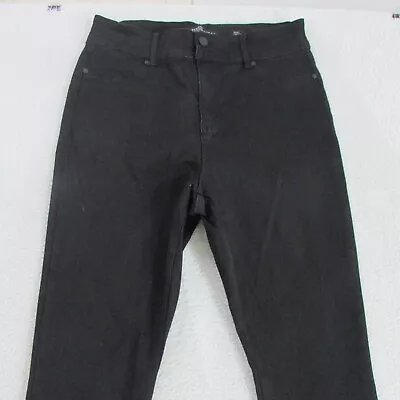 City Chic Jeans 18 L32 Black Skinny High Rise Denim Stretch Womens Harley • $29.95