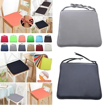 £4.94 • Buy Soft Tie On Seat Pads Dining Room Outdoor Garden Kitchen Chair Cushions New