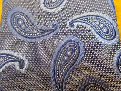 Joseph Abboud ~ Mens Silk Dress Shirt Suit Tie ~ Multi Tone Blue ~ Paisley • $18.99