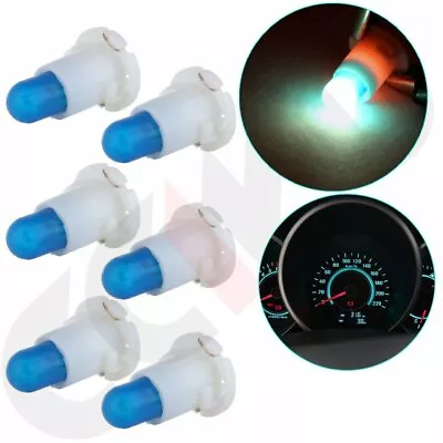 6Pcs Ice Blue T4/T4.2 Neo Wedge Halogen Bulb HVAC Climate Control Light Lamp 12V • $7.77