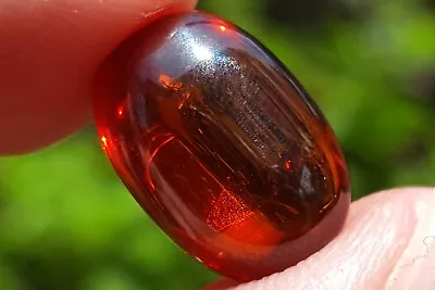 Powerful Energy Red Oval Naga Eye Gem Crystal Lucky Wealth Thai Amulet #aa3136 • $18.03