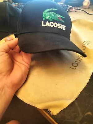Lacoste Logo Black Hat Cap • $50