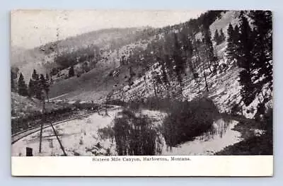 Sixteen Mile Canyon Railroad HARLOWTON Montana Roundup Antique Wheatland Co 1910 • $19.99