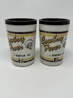 Set Of 2 Aladdin Vintage University Of Wyoming Insulated Travel Coffee Mugs • $24