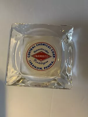 Central Chemical Corp. Lebanon PA Farmrite Vintage Glass Ashtray • $9.99