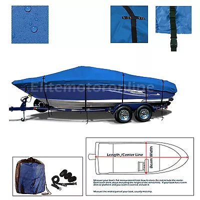 Malibu Skier 196 Heavy Duty Trailerable All Weather Boat Storage Cover • $149.99