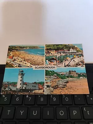 Scarborough Multi View Postcard North Bay Harbour Lighthouse South Bay Postcard • £2.99