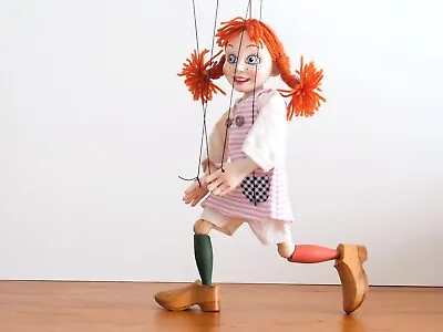 Cute Girl Traditional Marionette 4 String And Rod Puppet • £99