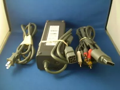 Xbox 360 175 Watt Power Brick And 6 Prong HD AV Cable Official Microsoft 9Z • $30