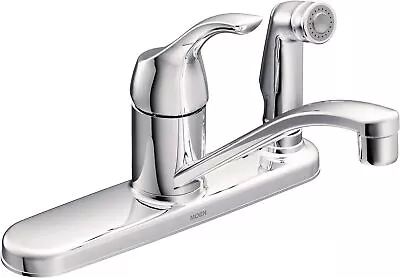 MOEN CA87554C Adler Low Arc Kitchen Faucet With Side Spray In Chrome • $59