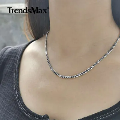 2-11MM 16-20  Silver/Gold Plated Stainless Steel Curb Box Chain Choker Necklace • $7.99