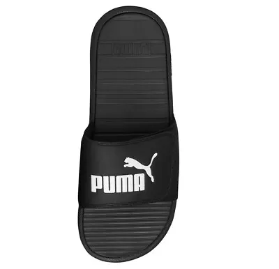 $40 • Buy Puma Cool Cat V Sport Slides With Strap Closure- Black/White Mens US12