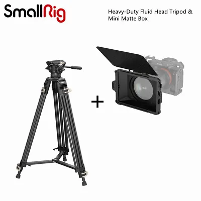 SmallRig Heavy-Duty Pro Camera Tripod W/Manfrotto QR Plate + Mini Matte Box Lite • £185.31