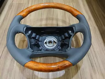 98-06 For Mercedes CL & S W215 & W220 Steering Wheel Chestnut Wood Gray Leather • $429