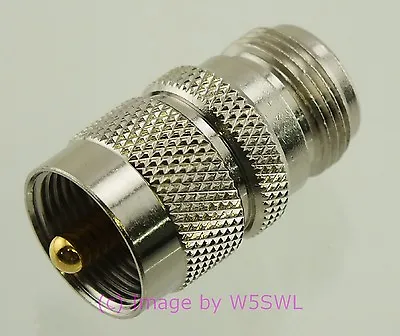 $3.99 • Buy UHF Male To N Female Coax Connector Adapter  - USA HAM Seller By W5SWL