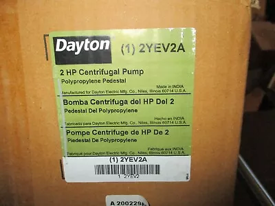 New Dayton 2yev2a 2hp Centrifugal Pump • $250.75