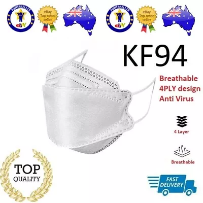 BULK KF94 Mask Disposable Respirator Face Masks 4 Layers 3D Certified ** • $8.99