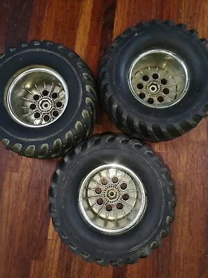£24.99 • Buy Thunder Tiger MTA4  Wheels Tyres X3 14mm HEX Rims MONSTER TRUCK