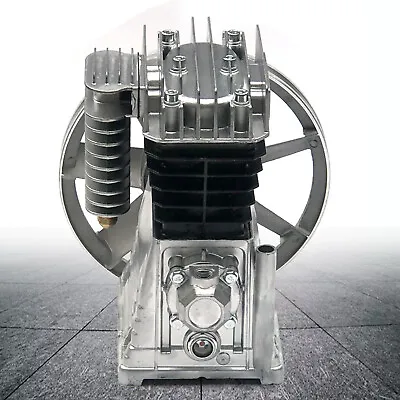 Piston Air Compressor Pump Twin Cylinder Oil Lubricated Belt Drive Aluminum 2HP • $128