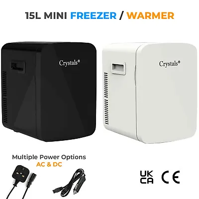 15L Mini Fridge Table Top Electric Cooler & Warmer Portable Ice Box Office Car • £54.85