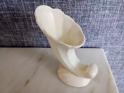 £3.53 • Buy Vintage SPODE Velamour White Cornucopia Horn Of Plenty Shell Art Deco Vase