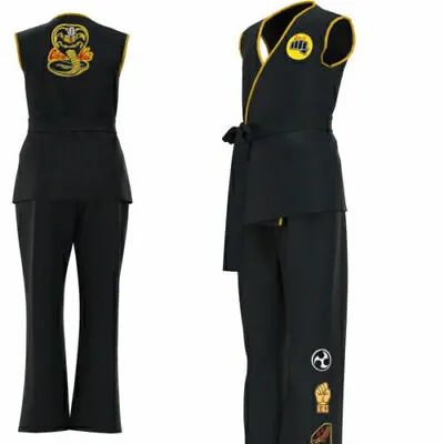 Cobra Kai Karate Gi Costume Halloween Cosplay Fancy Dress Kids Adults Miyagi Do • £26.70