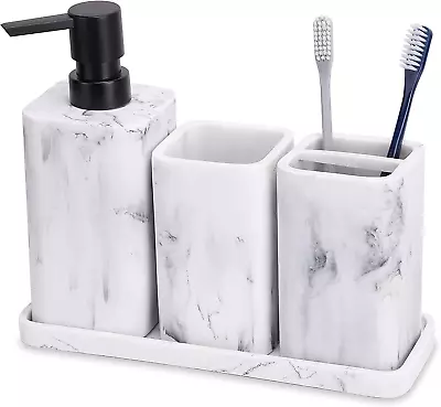 Bathroom Accessory Sets 4 Pieces Bathroom Accessories Complete Set Vanity Count • $89.37